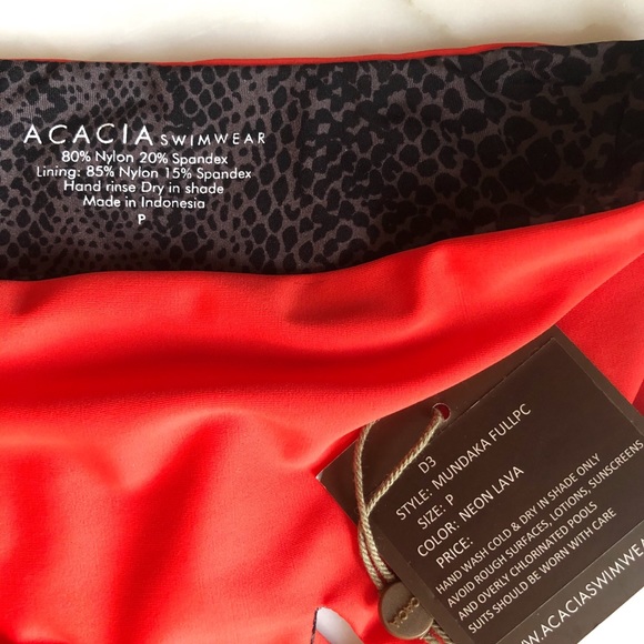 Acacia Mundaka One Piece Neon Lava P - Picture 2 of 5